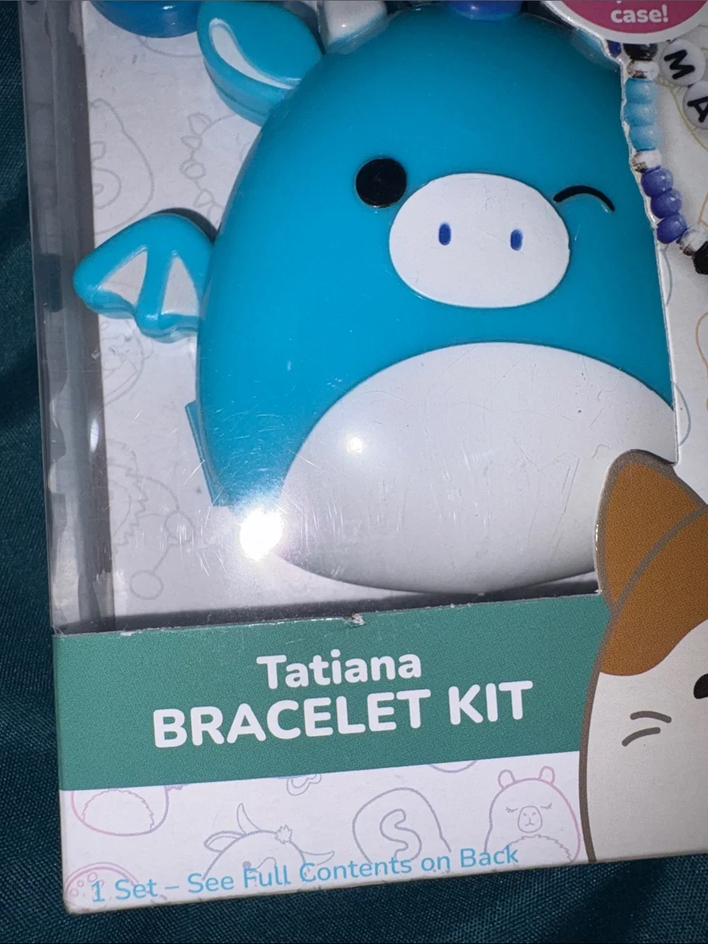 Squishmallows Tatiana Blue Bracelet Kit with Bead Charms
